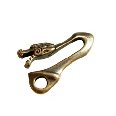 Móc khoá đồng hoạ tiết đầu rồng cao cấp EDC  simple EDC simple