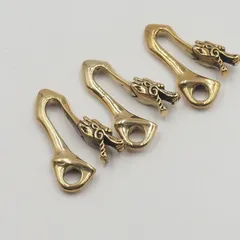 Móc khoá đồng hoạ tiết đầu rồng cao cấp EDC  simple EDC simple