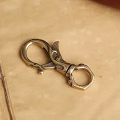 Móc khoá đồng thau đơn giản IS 95 tặng kèm khoen đồng EDC simple