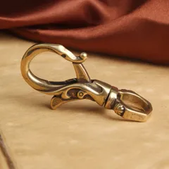 Móc khoá đồng thau đơn giản IS 95 tặng kèm khoen đồng EDC simple
