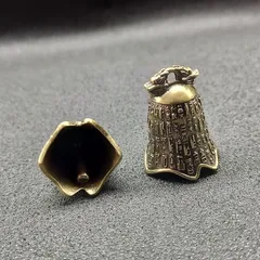Móc khoá chuông đồng phong thuỷ khắc chữ bát nhã xua đuổi tà khí