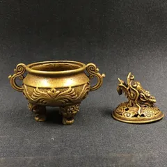 Đỉnh đồng đốt trầm , Lư hương xông trầm chất liệu đồng thau thiết kế đẹp mắt