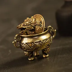 Đỉnh đồng đốt trầm , Lư hương xông trầm chất liệu đồng thau thiết kế đẹp mắt