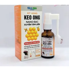 Xịt họng keo ong nano bạc Xuyênn tâmm liên giúp giảm ho, giảm đau rát, ngứa họng T t toi