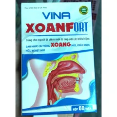 Vina Xoan Fort làm giảm đau nhức các vùng xoang mũi, chảy nước mũi, nghẹt mũi, giảm viêm mũi dị ứng, viêm xoang vine