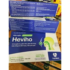 Viên Ngậm Heviho KHÔNG ĐƯỜNG - Hỗ Trợ Giảm Đau Rát Họng (Hộp 18 Viên)