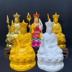Tượng Địa Tạng Vương Bồ Tát 17cm Composite Ngồi Toà Sen Nhiều Màu CÓ HOẢ TỐC