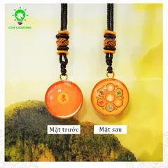 GIEO DUYÊN 10 Dây Chuyền Chú Lăng Nghiêm Và Chú Lục Tự Đại Minh [In Rõ Chữ] Mặt Dây 2.7cm - Mang Lại Bình An