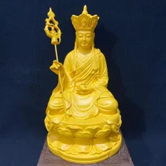 Tượng Địa Tạng Vương Bồ Tát 17cm Composite Ngồi Toà Sen Nhiều Màu CÓ HOẢ TỐC