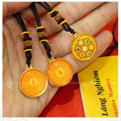 GIEO DUYÊN 10 Dây Chuyền Chú Lăng Nghiêm Và Chú Lục Tự Đại Minh [In Rõ Chữ] Mặt Dây 2.7cm - Mang Lại Bình An
