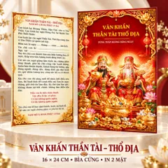 Tờ Văn Khấn Thần Tài Thổ Địa 2 Mặt 20x30 – Giấy Cứng, Chữ To Rõ, Dùng Thắp Hương Hằng Ngày