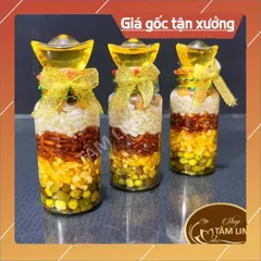Chai ngũ cốc phong thuỷ của ăn của để bày ban thờ MAY MẮN LẮM TẶNG CON RÙA VÀNG