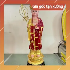 Tôn Tượng Địa Tạng Vương Bồ Tát Đứng 70cm Màu Vẽ  COMPOSITE