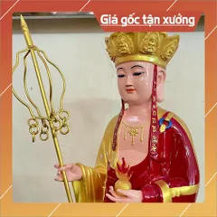 Tôn Tượng Địa Tạng Vương Bồ Tát Đứng 70cm Màu Vẽ  COMPOSITE