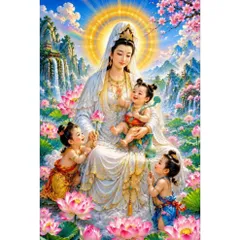 TỜ TRANH A4 PHẬT BỒ TÁT TREO TƯỜNG 20CM X 30 C ĐÃ ÉP PLATICS