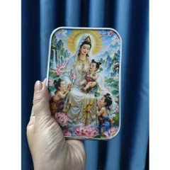 TỜ TRANH A4 PHẬT BỒ TÁT TREO TƯỜNG 20CM X 30 C ĐÃ ÉP PLATICS