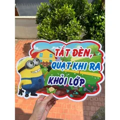 Trang trí lớp học và nhắc nhở học sinh. kích thước A3. Ép plastic, sẵn băng keo dán tường IN ĐẸP