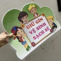 Trang trí lớp học và nhắc nhở học sinh. kích thước A3. Ép plastic, sẵn băng keo dán tường IN ĐẸP