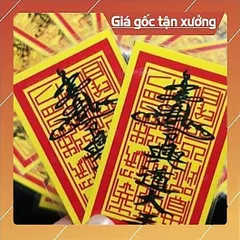 100 thẻ ấn vàng bình an, may mắn - ấn nhà trần ép plastic bền đẹp HOẢ TỐC