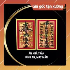 100 thẻ ấn vàng bình an, may mắn - ấn nhà trần ép plastic bền đẹp HOẢ TỐC
