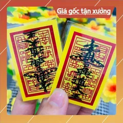 100 thẻ ấn vàng bình an, may mắn - ấn nhà trần ép plastic bền đẹp HOẢ TỐC