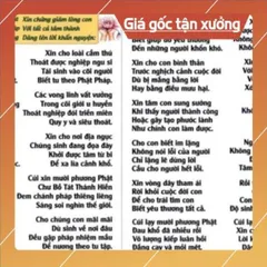 Tờ lời khấn nguyện hàng ngày a4  và a3 CÓ 4 MẪU cực đẹp