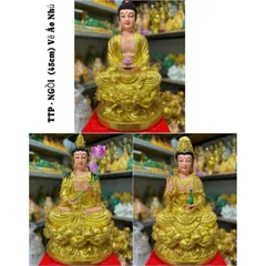 Bộ Ta Bà Tam Thánh, Tam Thế Phật cao 45cm chất liệu poly hàng đẹp