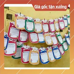 Sét 50 tấm Điều em muốn nói MINI cỡ nhỏ-Cỡ 8 x 12cm ép plastics 1 mặt có nam châm