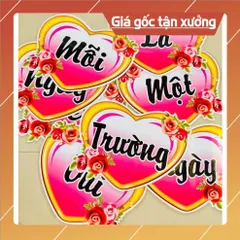 Tờ Khẩu hiệu trang trí trong lớp học Mỗi ngày đến trường là một ngày vui  Cỡ A4. CÓ NAM CHÂM
