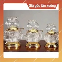 Đèn Dầu Hoa Sen Lưu Ly Cao Cấp 2 màu 3 size