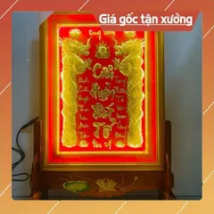 Chân khung hình chạm hoa sen, giá đỡ khung ảnh thờ cúng bằng gỗ