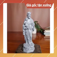 Tượng Thánh Cả Giuse 15cm Chất liệu Bột Đá composite. Tượng Chúa, tượng công giáo