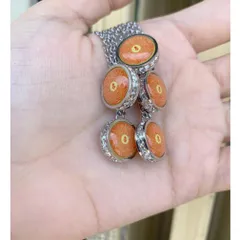 DÂY CHUYỀN CHÚ LĂNG NGHIÊM TITAN ĐÍNH ĐÁ(mặt dây 1.4cm)