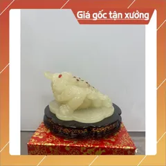 Cóc ( thiềm thừ ) bột đá cao cấp ngang 12cm, cao 8cm nhiều màu
