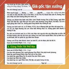 TO101 tờ chú Văn Khấn Tại Gia Mùng 1 Và Ngày Rằm Hàng Tháng 2 mặt ép plastic siêu đẹp  2 SIZE A4 VÀ A3 ÉP PLASTICS