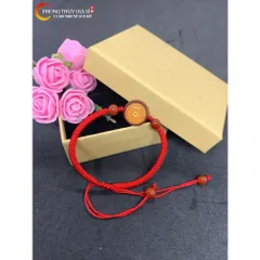 Vòng Tay Chusa Thần Chú Lăng Nghiêm Chỉ Đỏ 2 mặt lăng nghiêm hoặc lăng nghiêm, lục tự - Pháp Bảo Mật Tông Tây Tạng