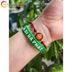 Vòng Tay Chusa Thần Chú Lăng Nghiêm Chỉ Đỏ 2 mặt lăng nghiêm hoặc lăng nghiêm, lục tự - Pháp Bảo Mật Tông Tây Tạng