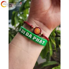 Vòng Tay Chusa Thần Chú Lăng Nghiêm Chỉ Đỏ 2 mặt lăng nghiêm hoặc lăng nghiêm, lục tự - Pháp Bảo Mật Tông Tây Tạng