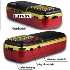 Loa Thẻ Nhớ, Nghe Kinh Phật BKK B867 (Kèm 2 Pin) có hoả tốc