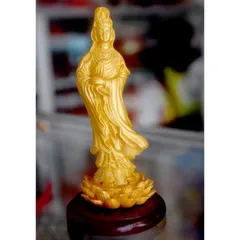 TƯỢNG NGÀI QUAN ÂM ĐỨNG 13CM COMPOSITE NHIỀU MÀU