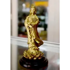 TƯỢNG NGÀI QUAN ÂM ĐỨNG 13CM COMPOSITE NHIỀU MÀU