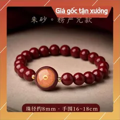 VÒNG TAY ĐÁ CHU SA CHÚ LĂNG NGHIÊM BÌNH AN 6LY VÀ 8LY