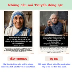 Bộ 8 Tranh dán tường các câu nói Vĩ nhân - Truyền động lực, cảm hứng, phát triển bản thân - Tặng kèm băng keo dán