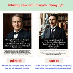 Bộ 8 Tranh dán tường các câu nói Vĩ nhân - Truyền động lực, cảm hứng, phát triển bản thân - Tặng kèm băng keo dán
