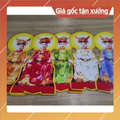 Bộ tranh ngũ vị tôn quan cao 40cm ép plastic