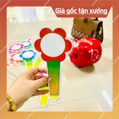 Combo  10 Thẻ hoa cầm tay ghi đáp án, số, dấu, chữ cái... 1 mặt - Cỡ  (10 x 21cm) có hoả tốc