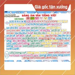 COMBO 5 TỜ BẢN ÂM VẦN TIẾNG VIỆT ÉP PLASTICS A4 CHUẨN NHẤT 2026 - MẪU NHÀ SÁCH (IN 2 MẶT)