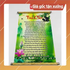 TRANH CUỘN M21 40CM X 60CM TÌNH CHA CÓ ĐẦU TREO GỖ