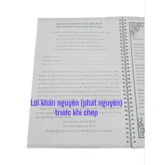 VỞ CHÉP KINH ĐỊA TẠNG CHỮ MỜ A4 LÒ XO - TẶNG KÈM VIẾT