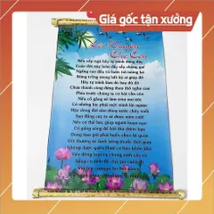 TRANH CUỘN M30 40CM X 60CM TRANH LỜI KHUYÊN CHO CON, CÓ ĐẦU TREO GỖ